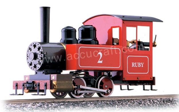 Accucraft AC77-013-PKG Ruby #1 Red Kit w/ Curve Track Iron Mountain Coal Cars